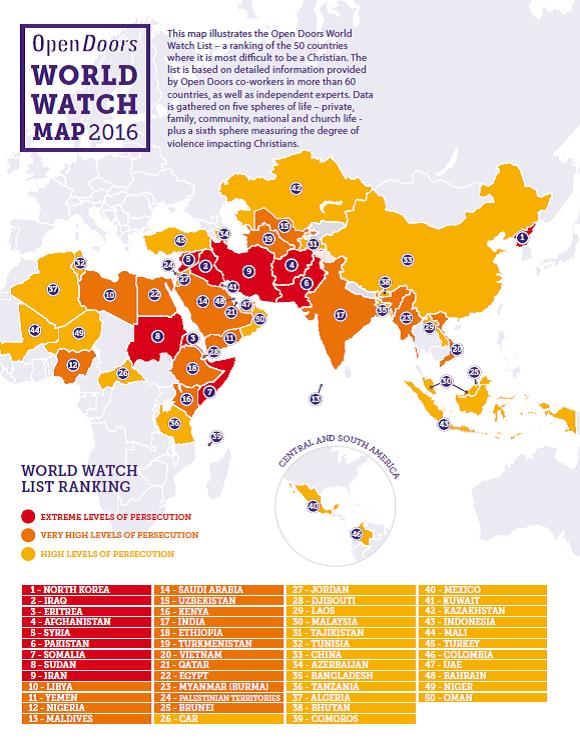 2016 World Watch Map
