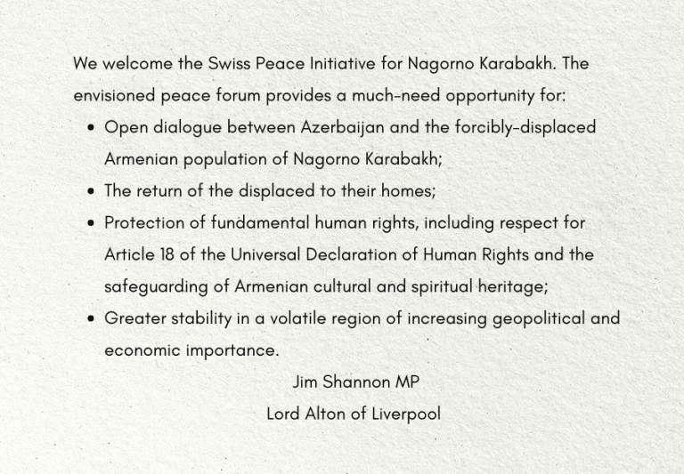 Swiss Peace Initiative for Nagorno Karabakh